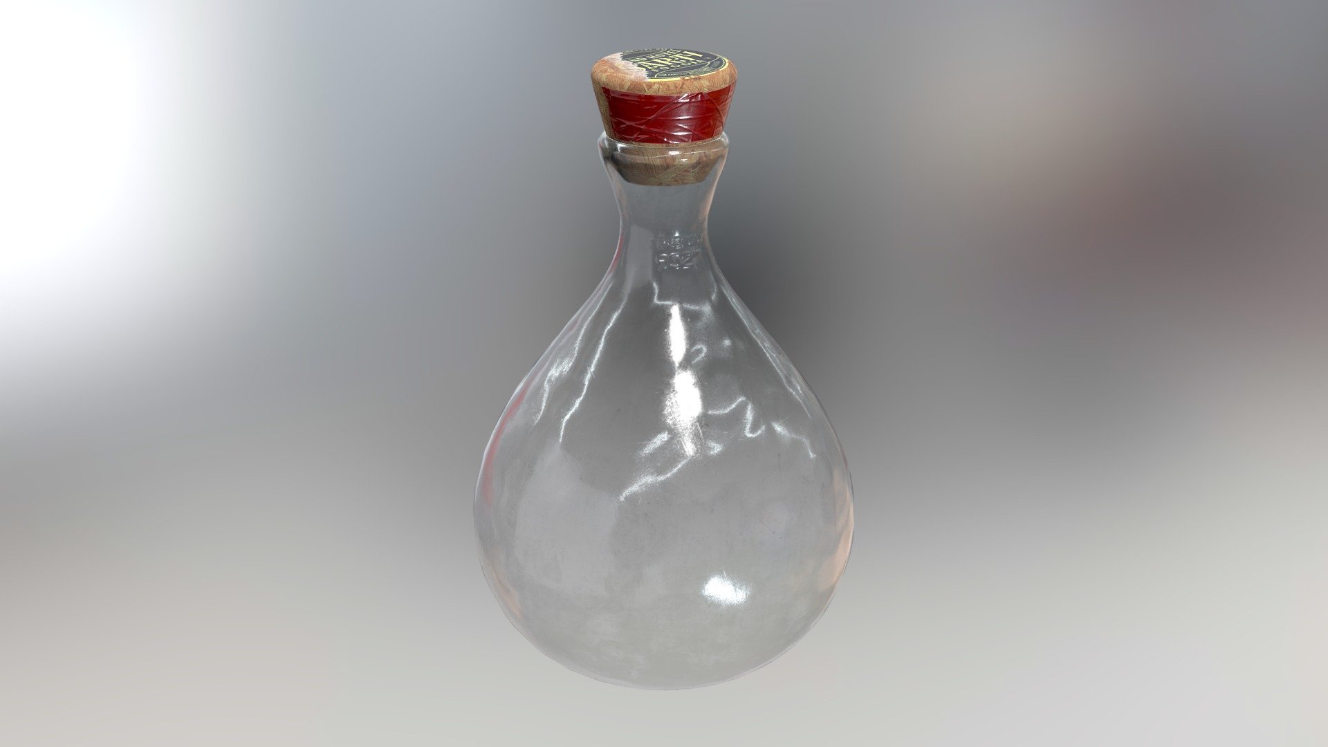 Glass Bottle-Freepoly.org 3d model