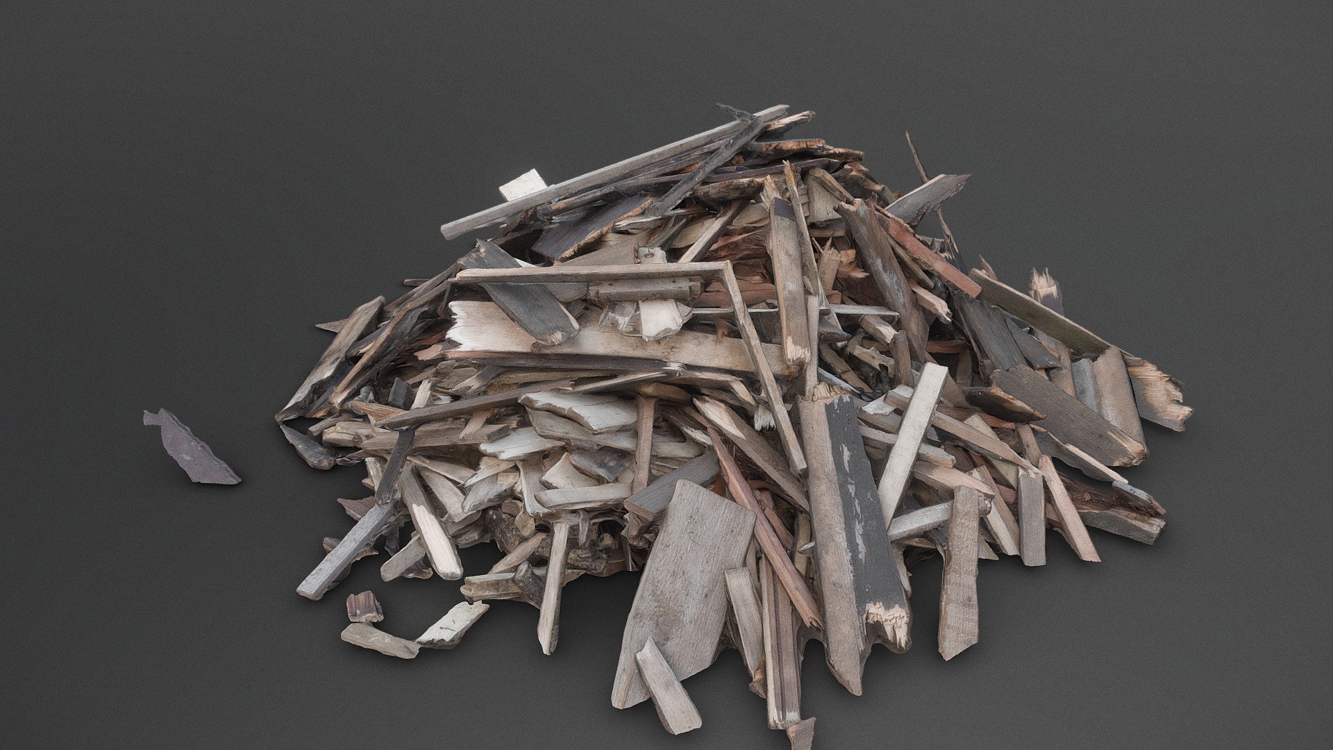 Waste construction lumber 3d model