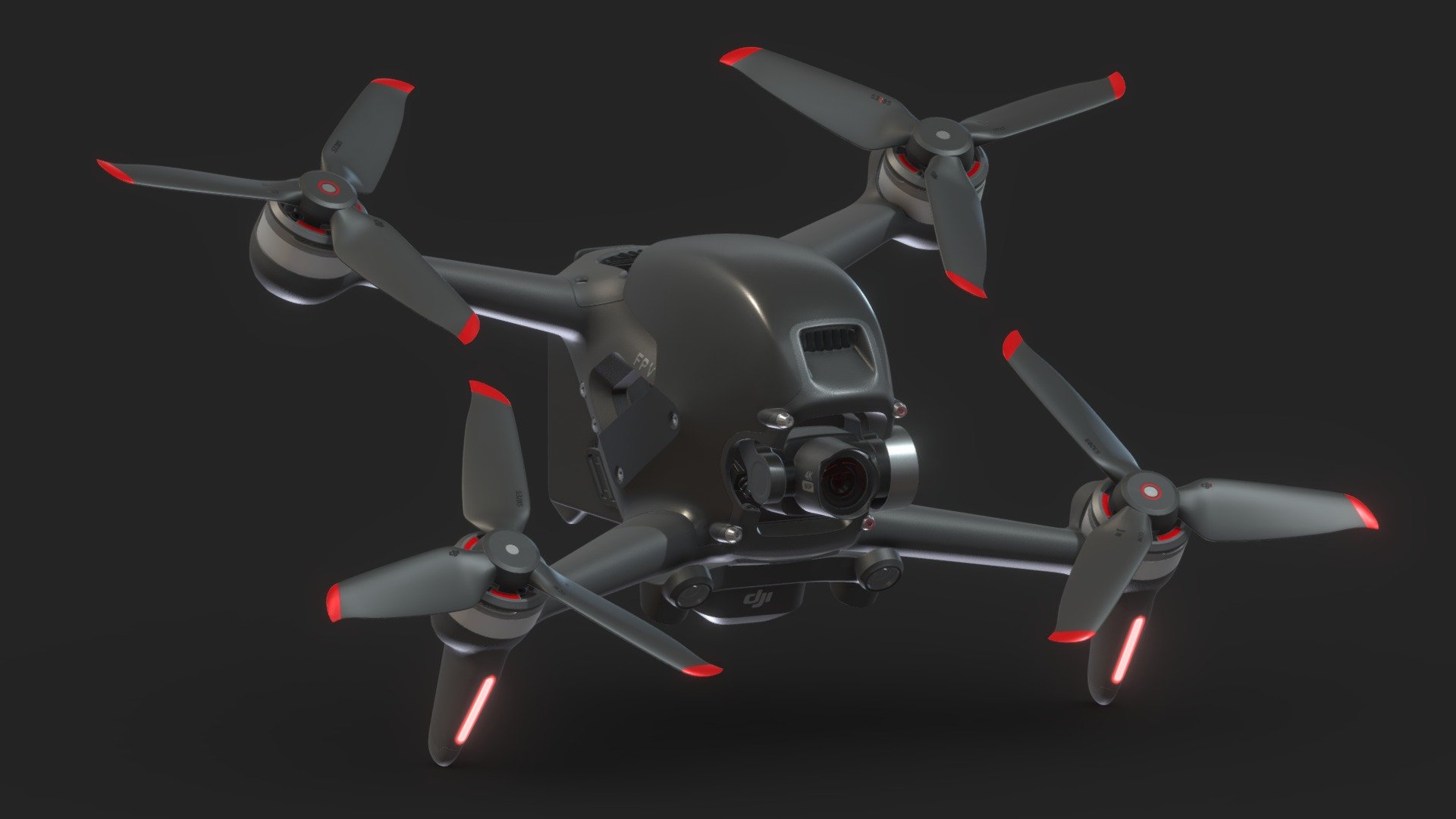 DJI FPV Drone PBR Realistic 3d model