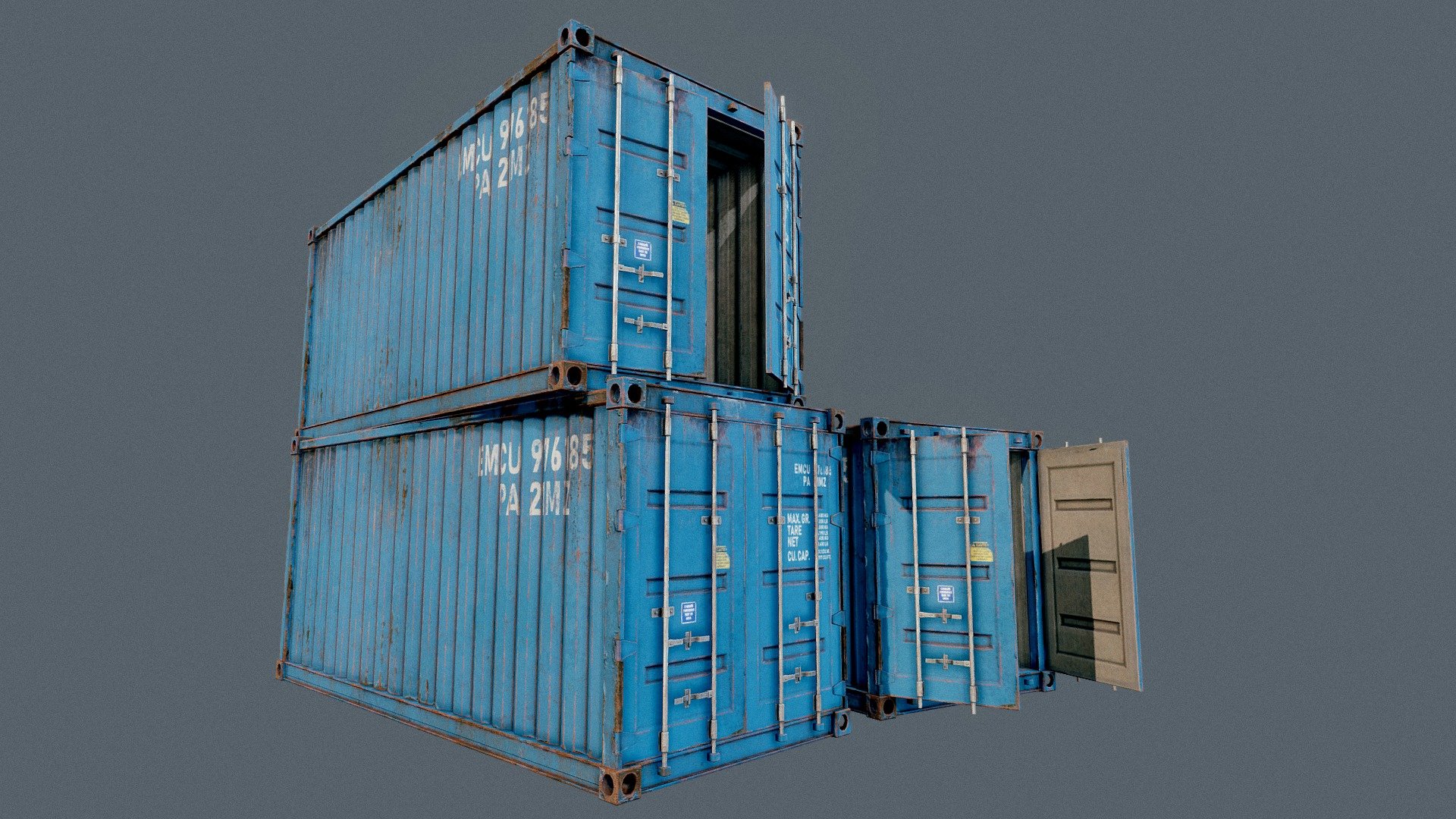 Enterable Shipping Container 03 3d model