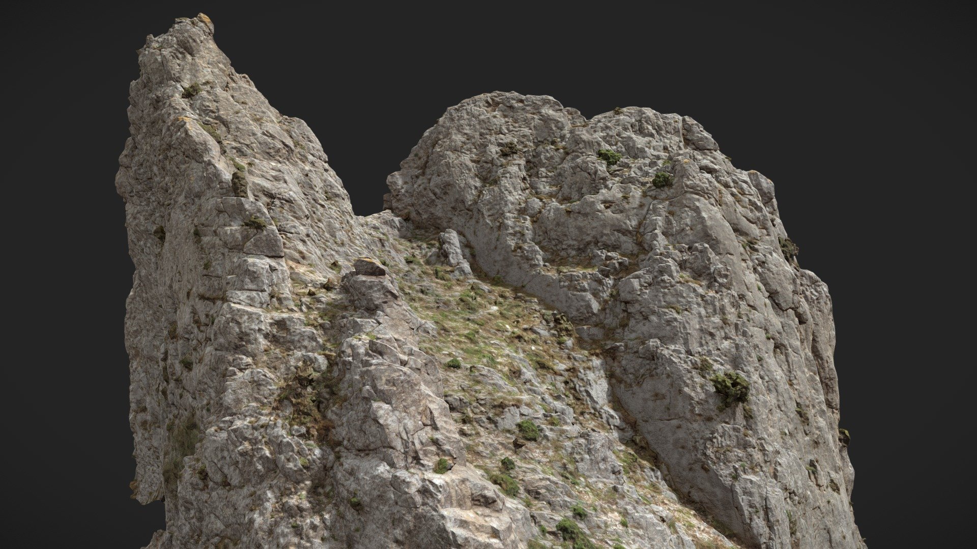 Mountain Peak Cliff PBR Scan 3d model