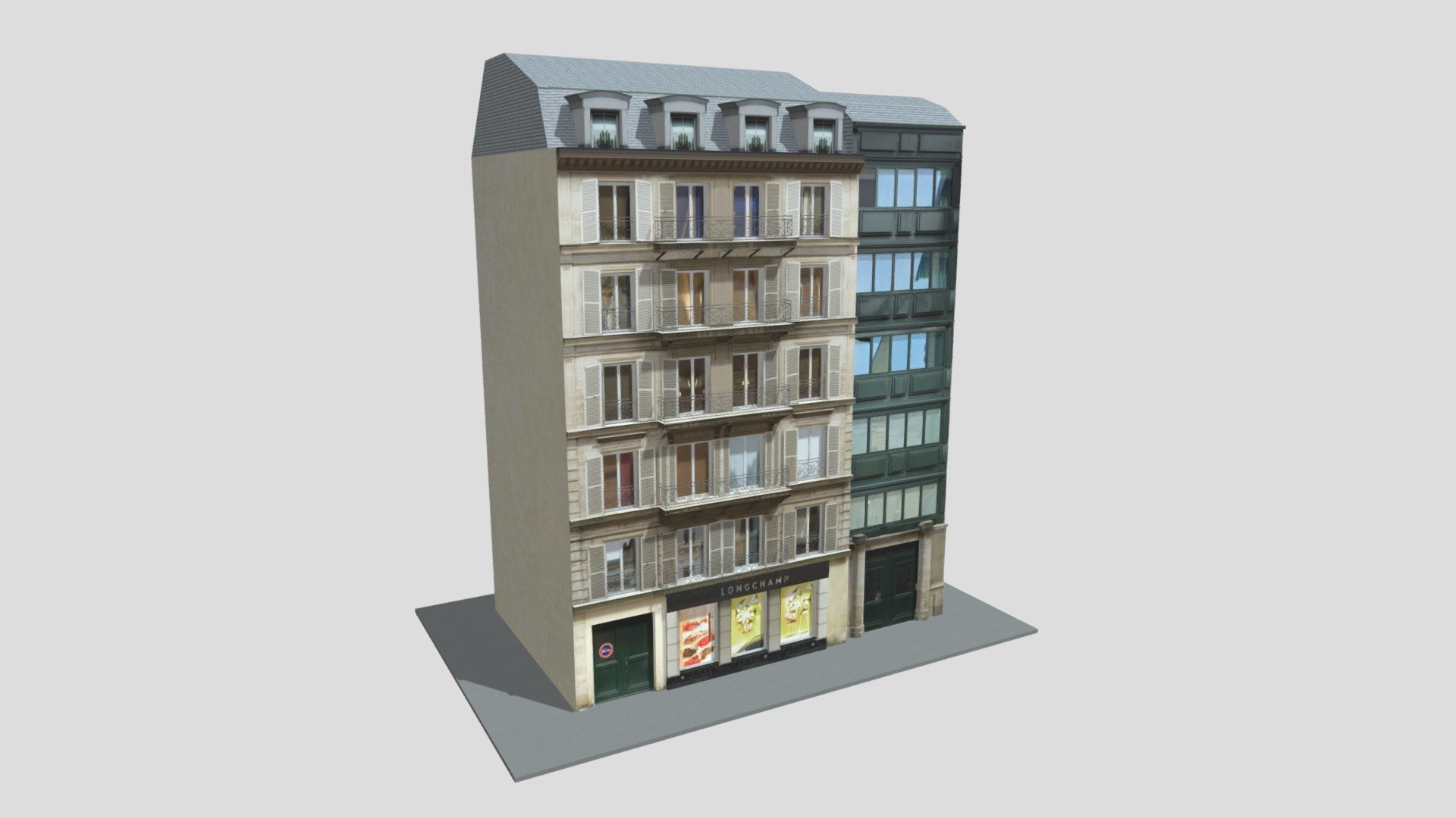 Typical Paris Building 02 3d model