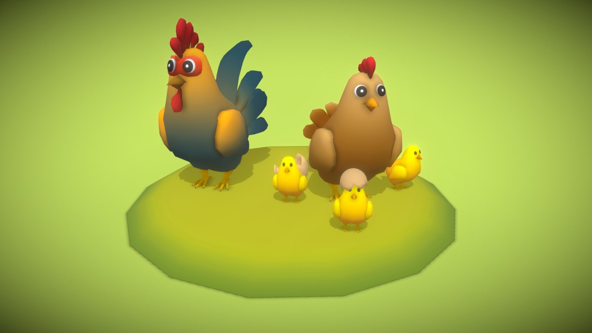 3December 2022 Day 2: Farm Animals 3d model