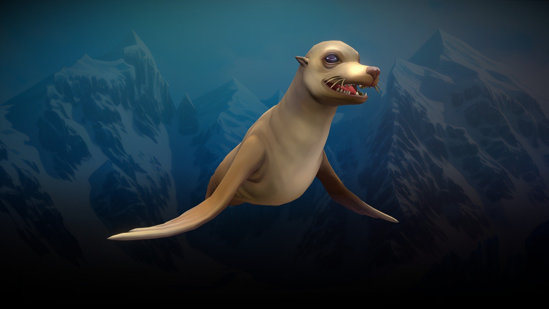 Stylized Fur seal 3d model