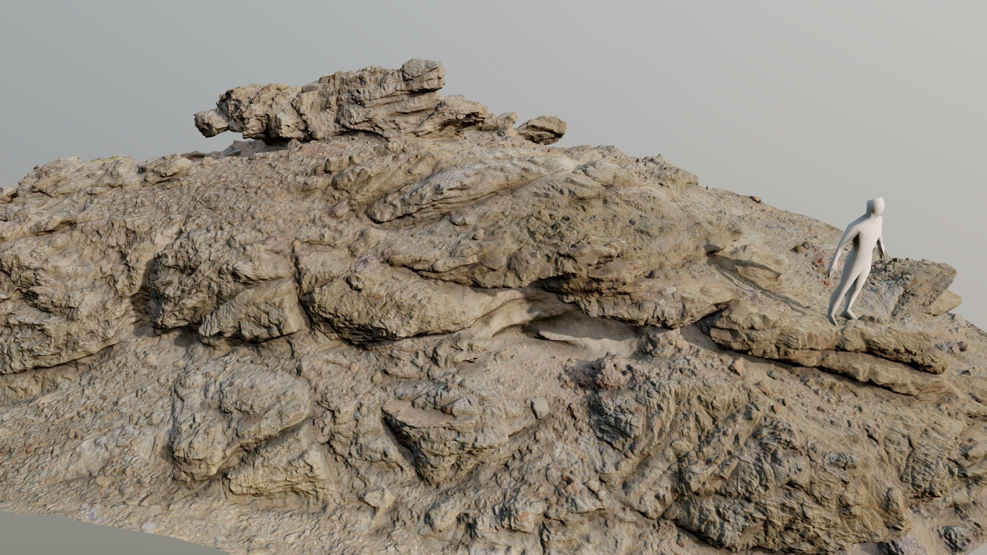 Big Coast Volcanic Rock Cliff Scan 3d model