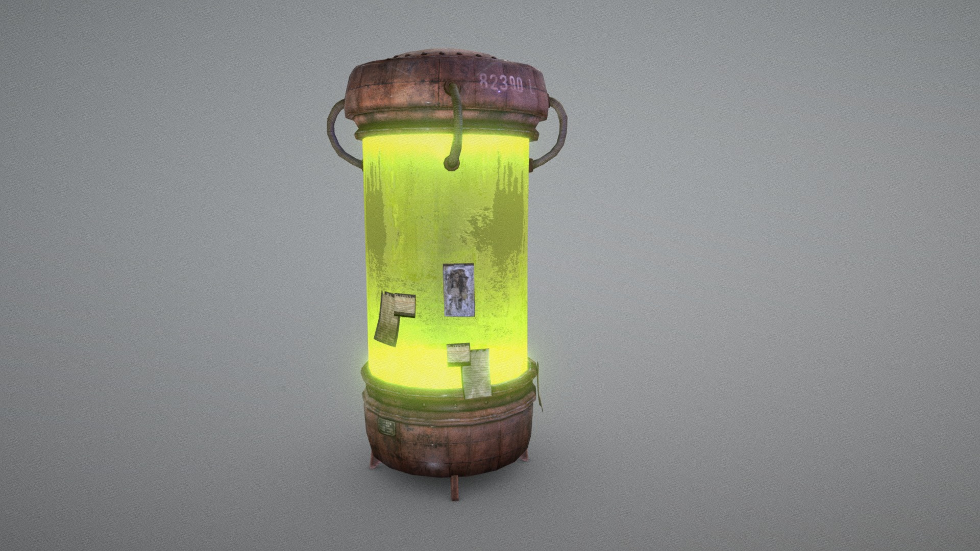 Steampunk Test Tube 3d model