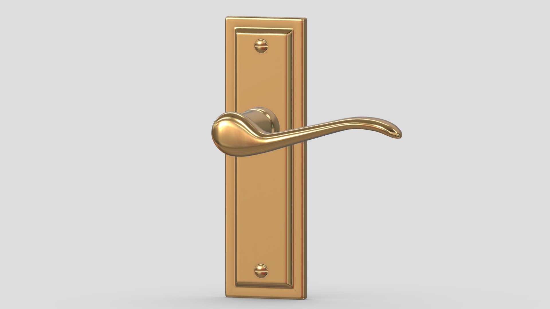 Urfic Porto Door Handles Brass 3d model