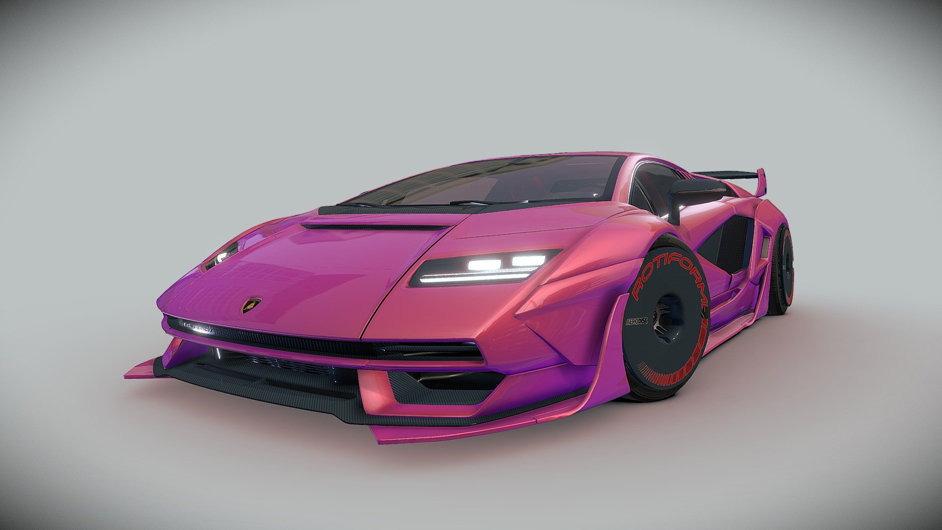 Lamborghini Countach 2022 LBWK 3d model