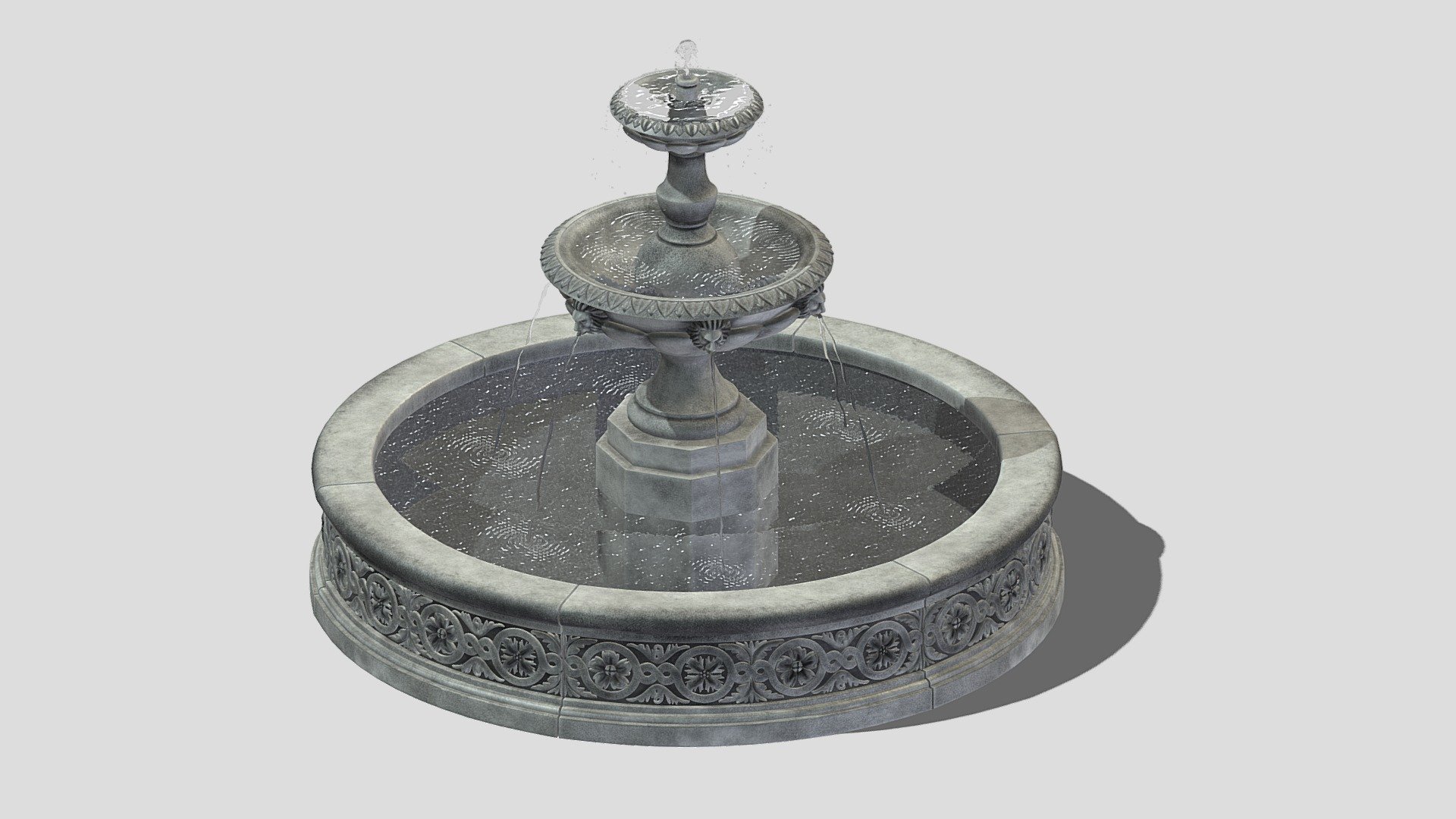 Fountain 01 PBR Realistic 3d model