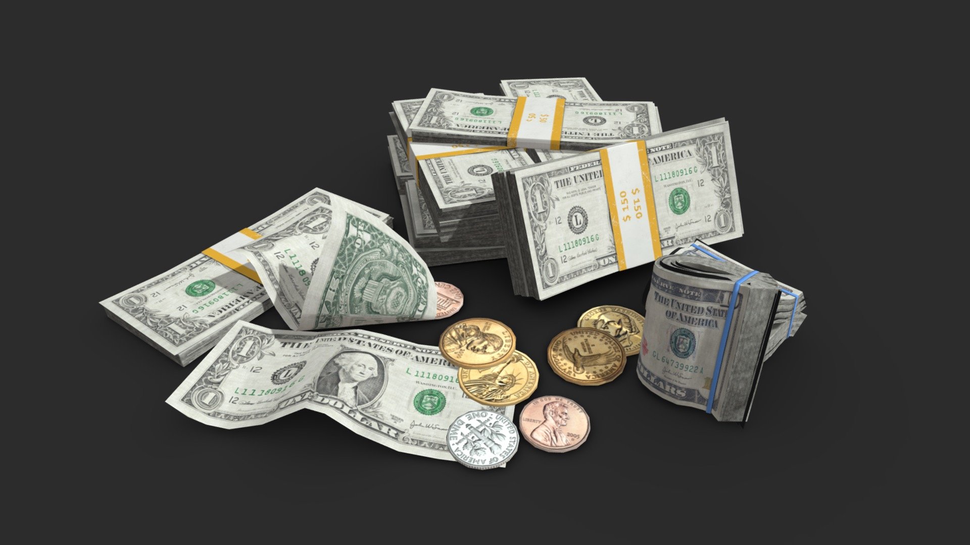 Money Loot 3d model