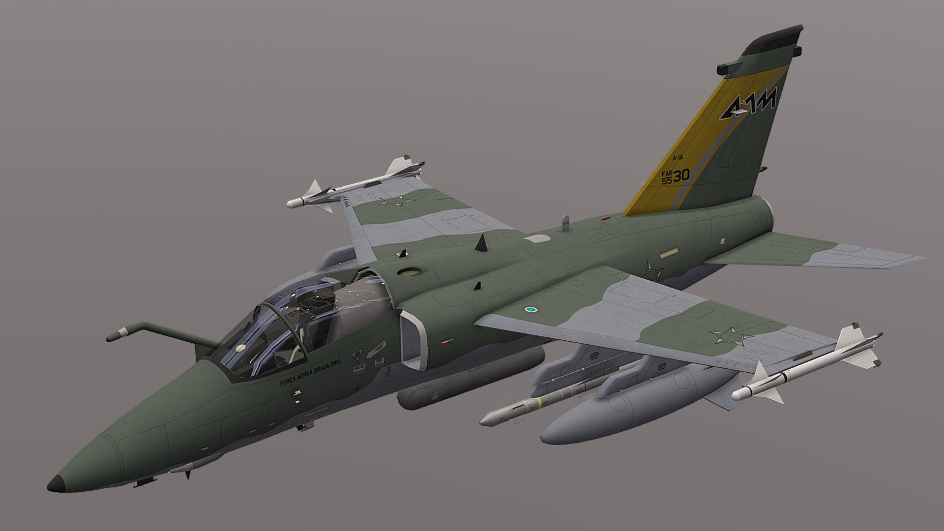 AMX A-1M Aermacchi / Embraer 3d model