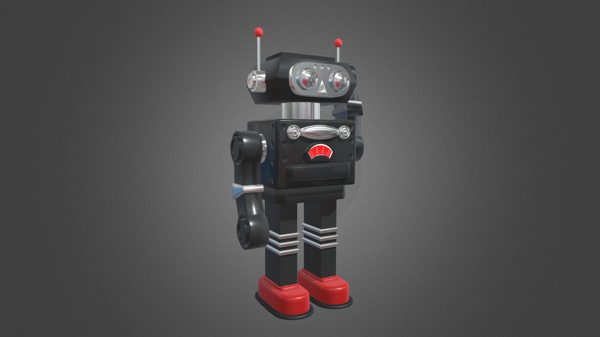 Retro Toy Robot 3d model