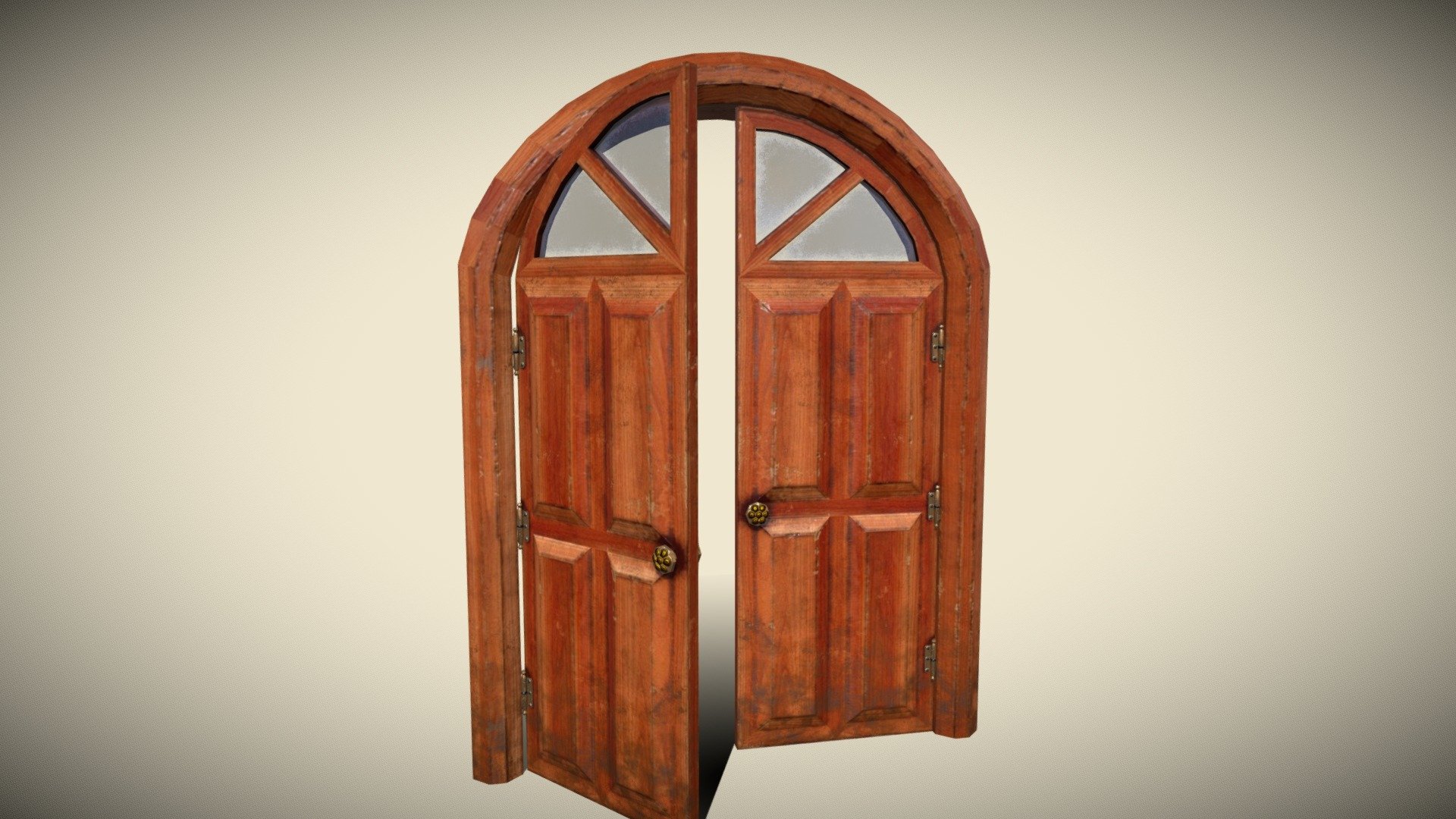 Door Arched Static and Animated 3d model