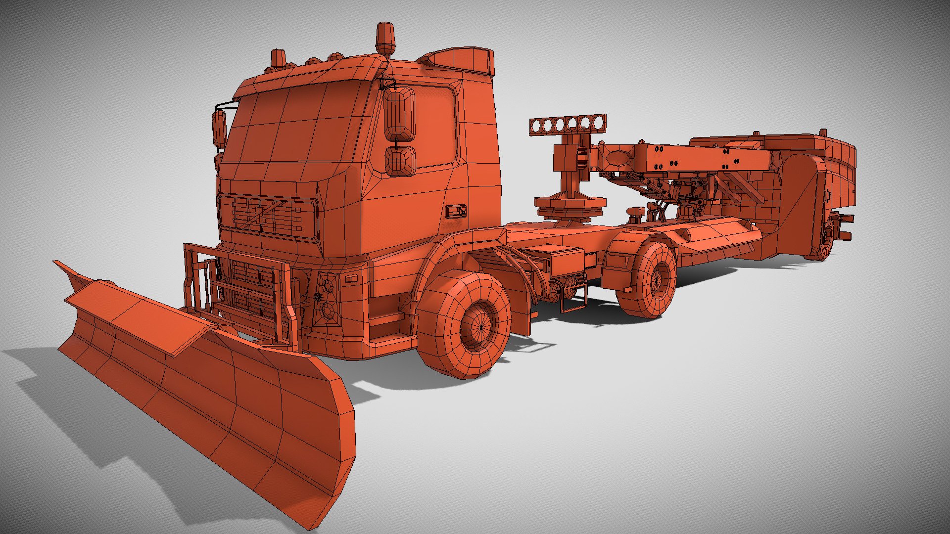 Airfield snowplow tjs 630 Anaconda 3d model