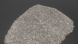 Large gray paving gravel pile