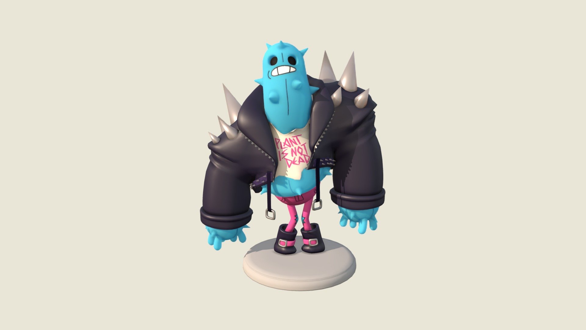 Punk Cactus 3d model