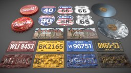 AssetPack: Retro Diner Wall Decorations