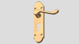 Oxford Door Handle Brass