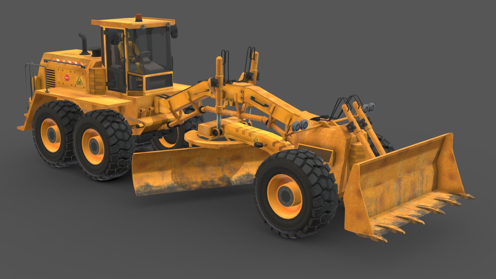 Grader truck 3d model