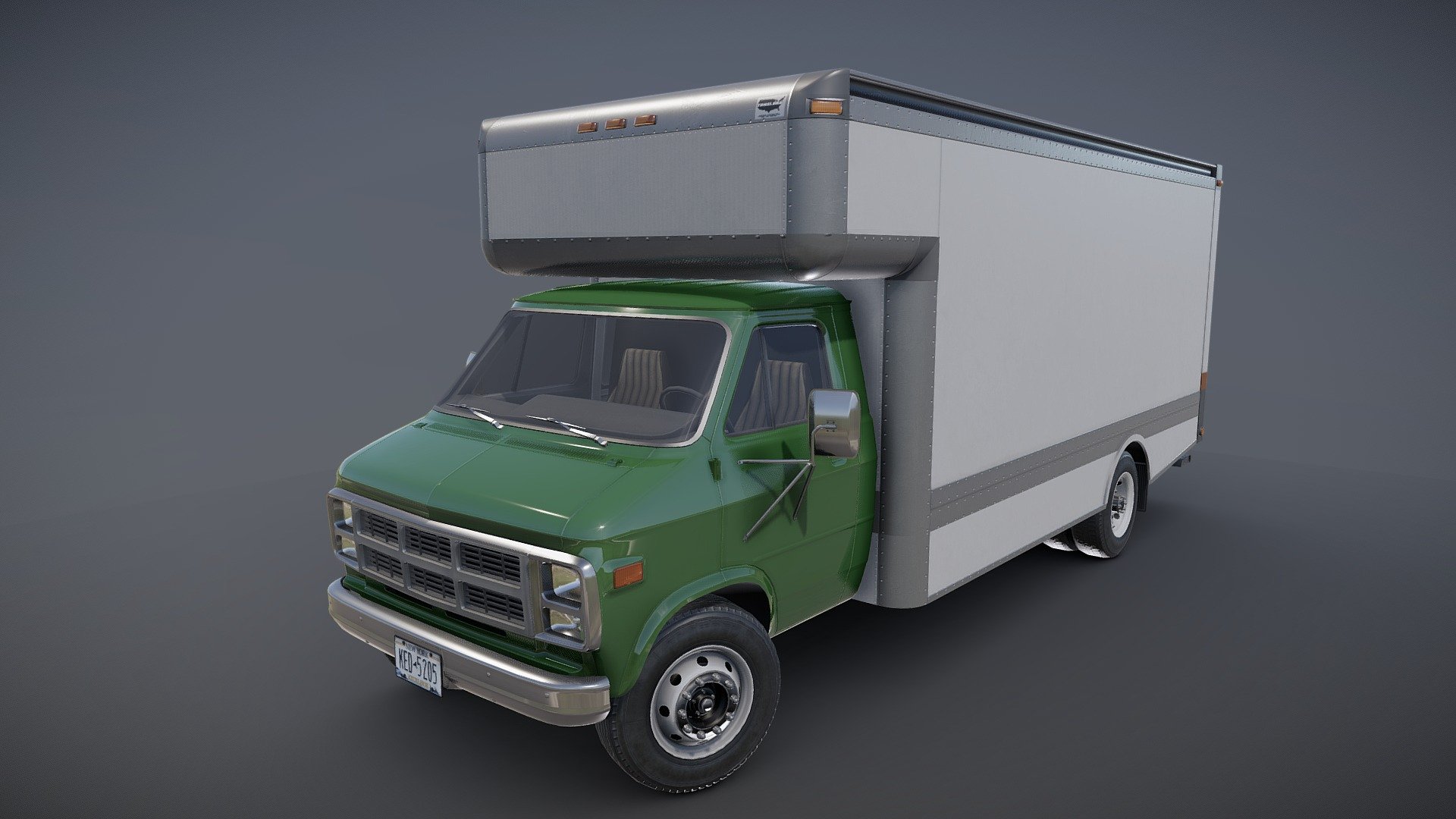 Moving box van 3d model