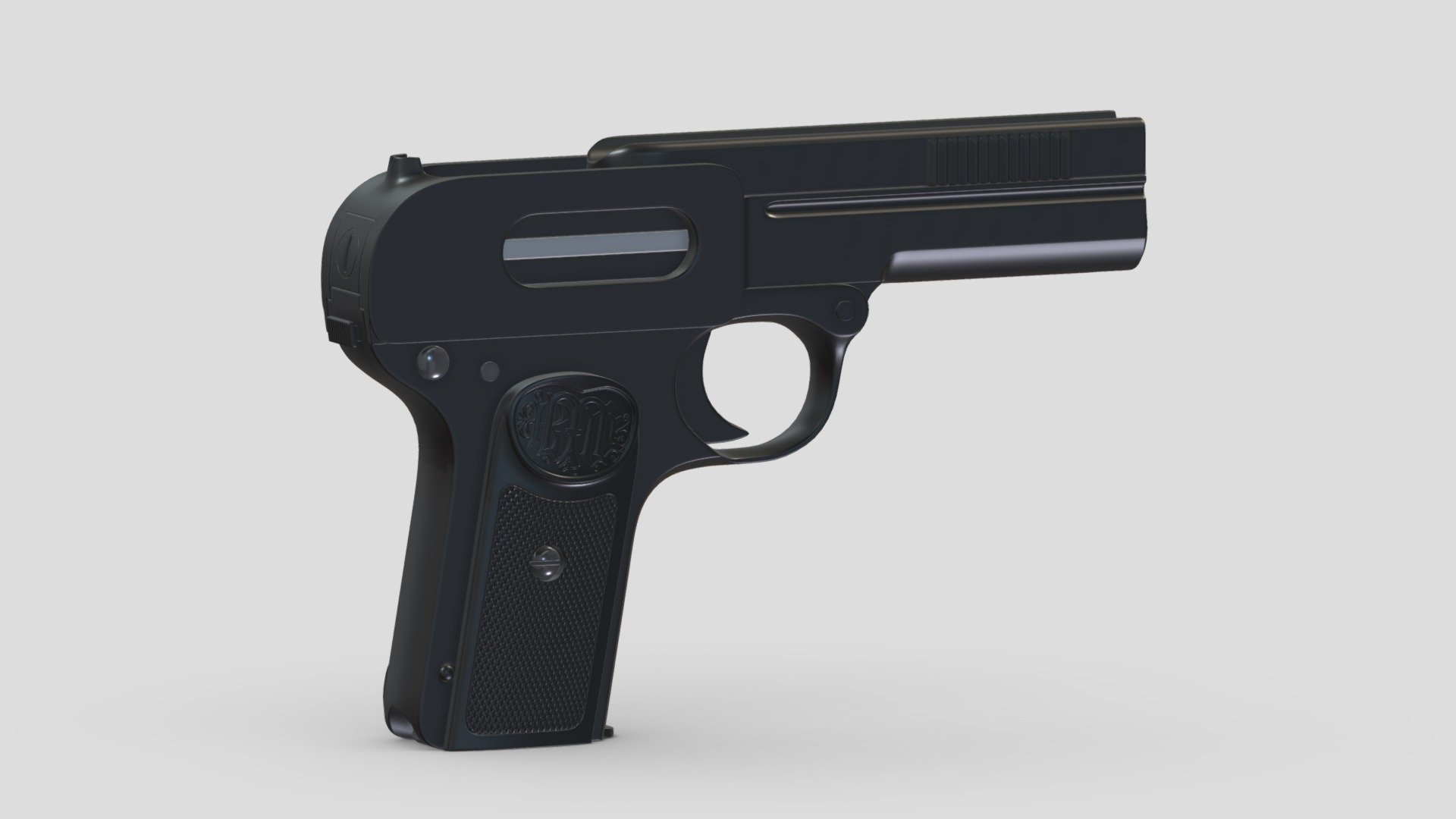 Dreyse M1907 High-poly 3d model