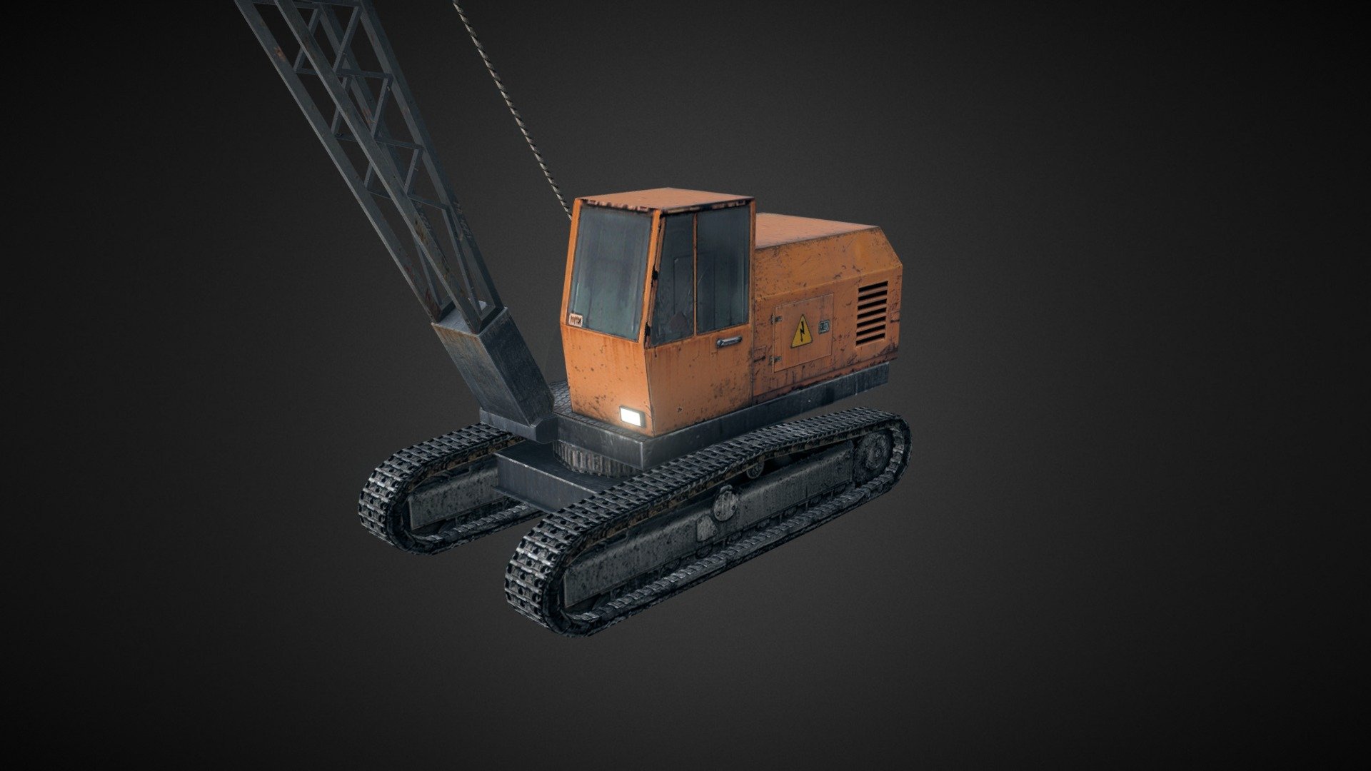 Crane On Tracks 3d model