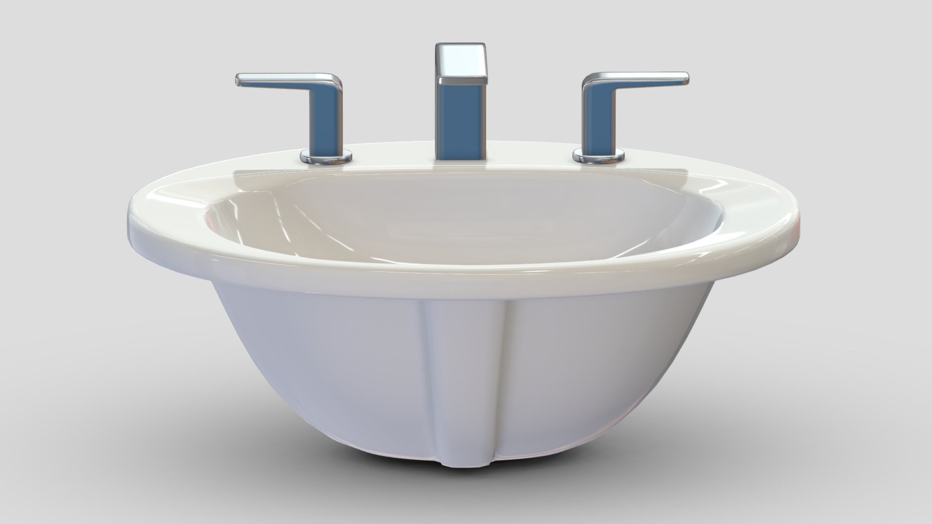 TOTO Self Rimming Oval Lavatory 3d model