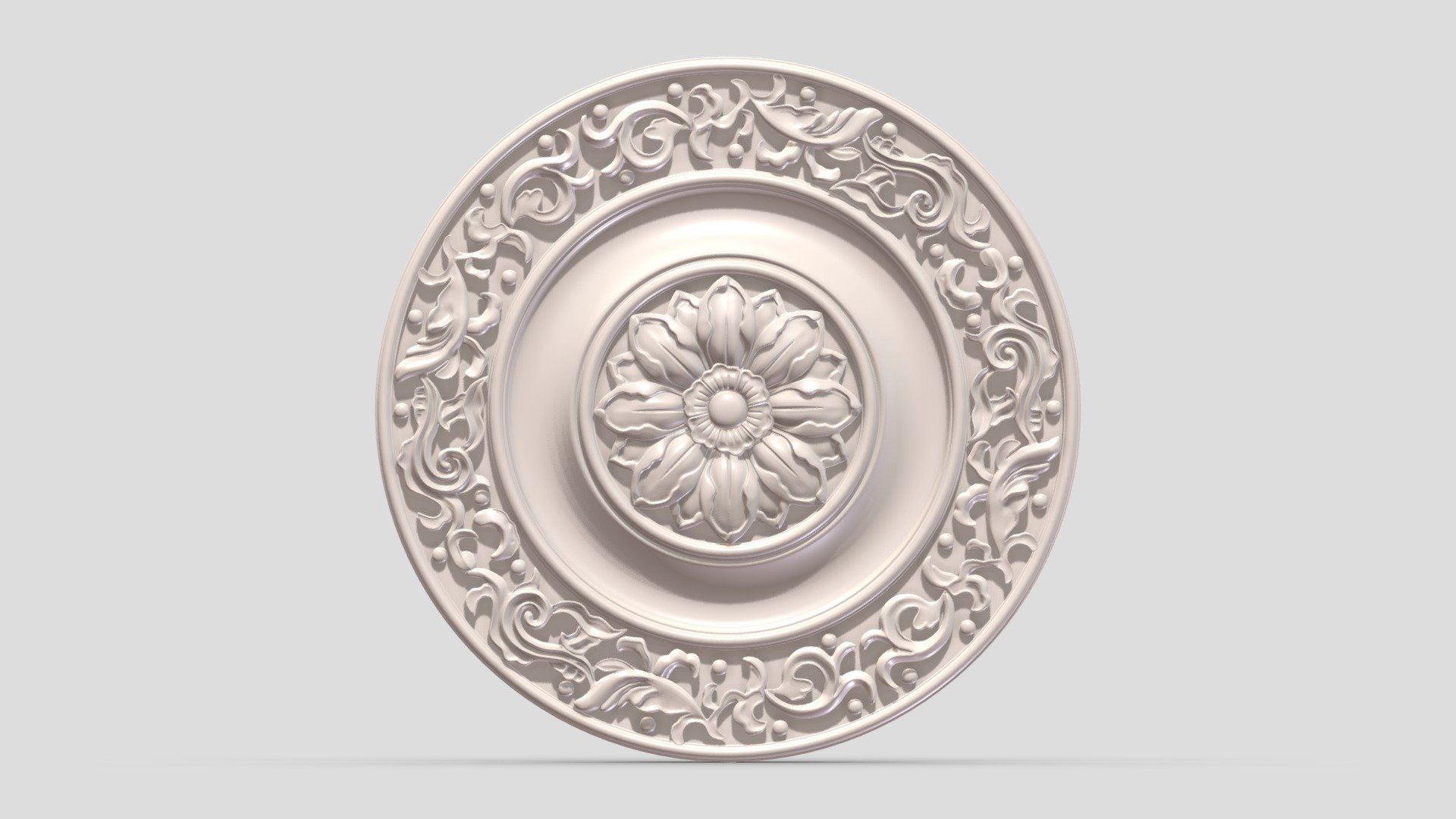 Classic Ceiling Medallion 52 3d model