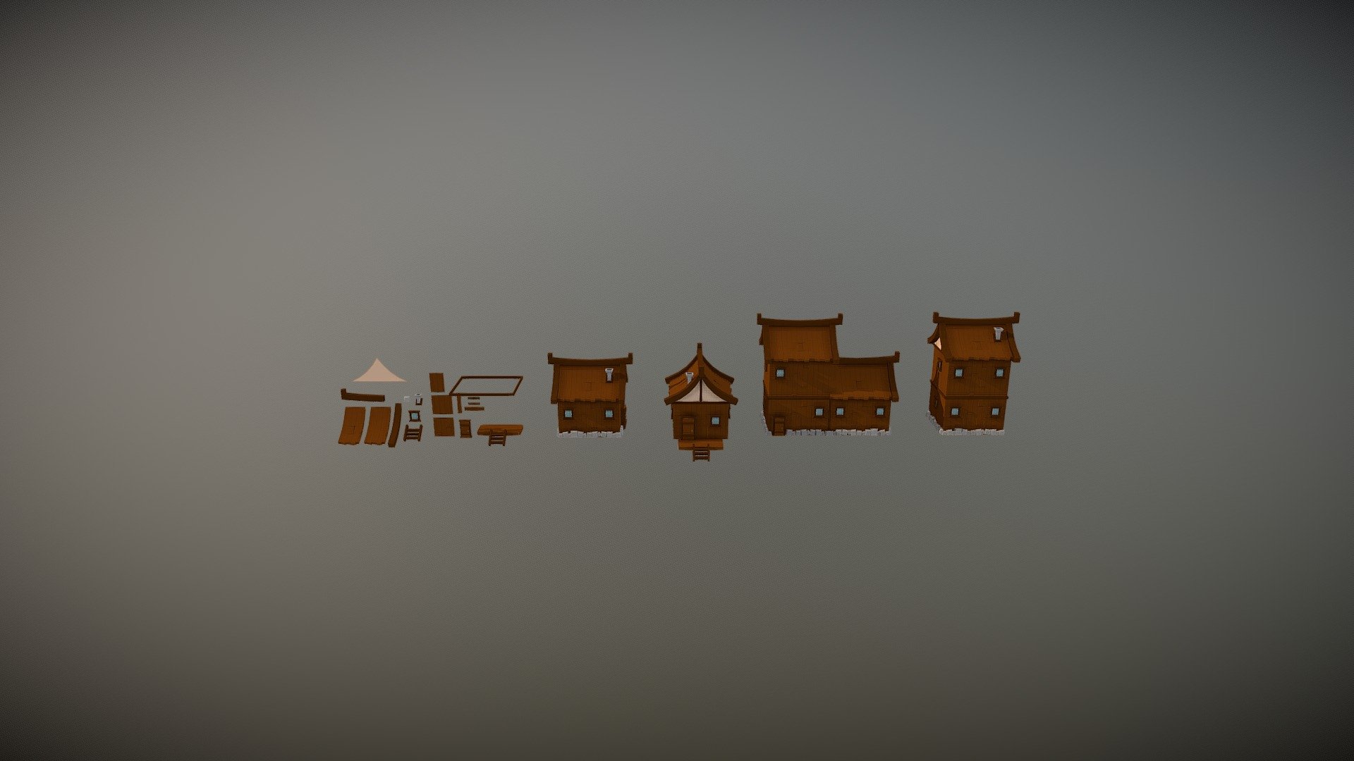 Fishermans Village Modules 3d model