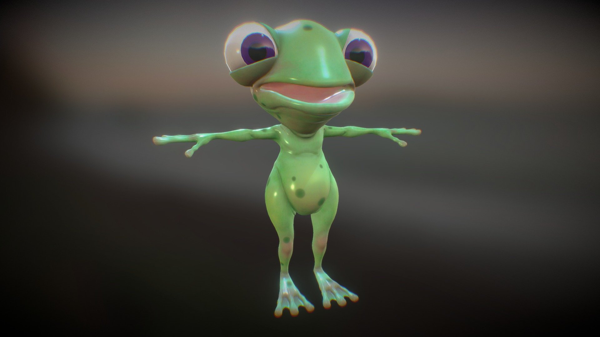 Mr. frog T-pose 3d model