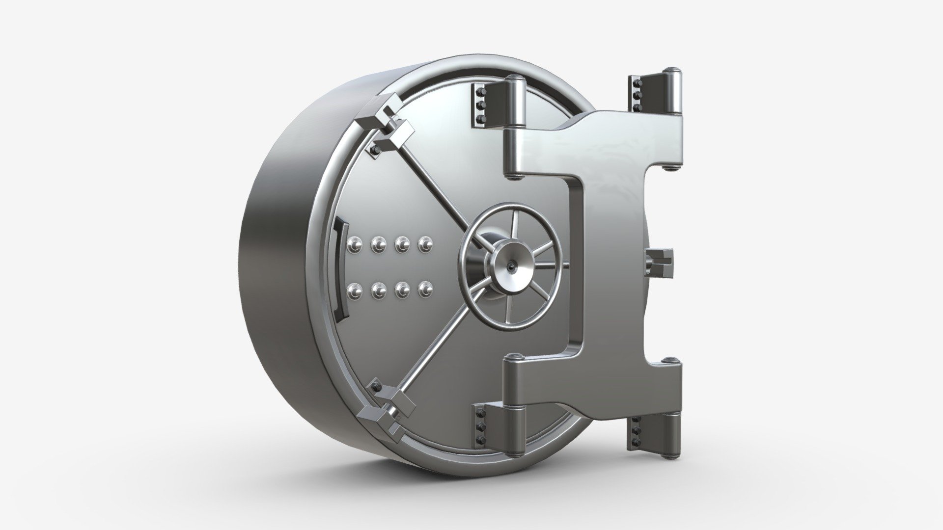 Bank vault door 3d model