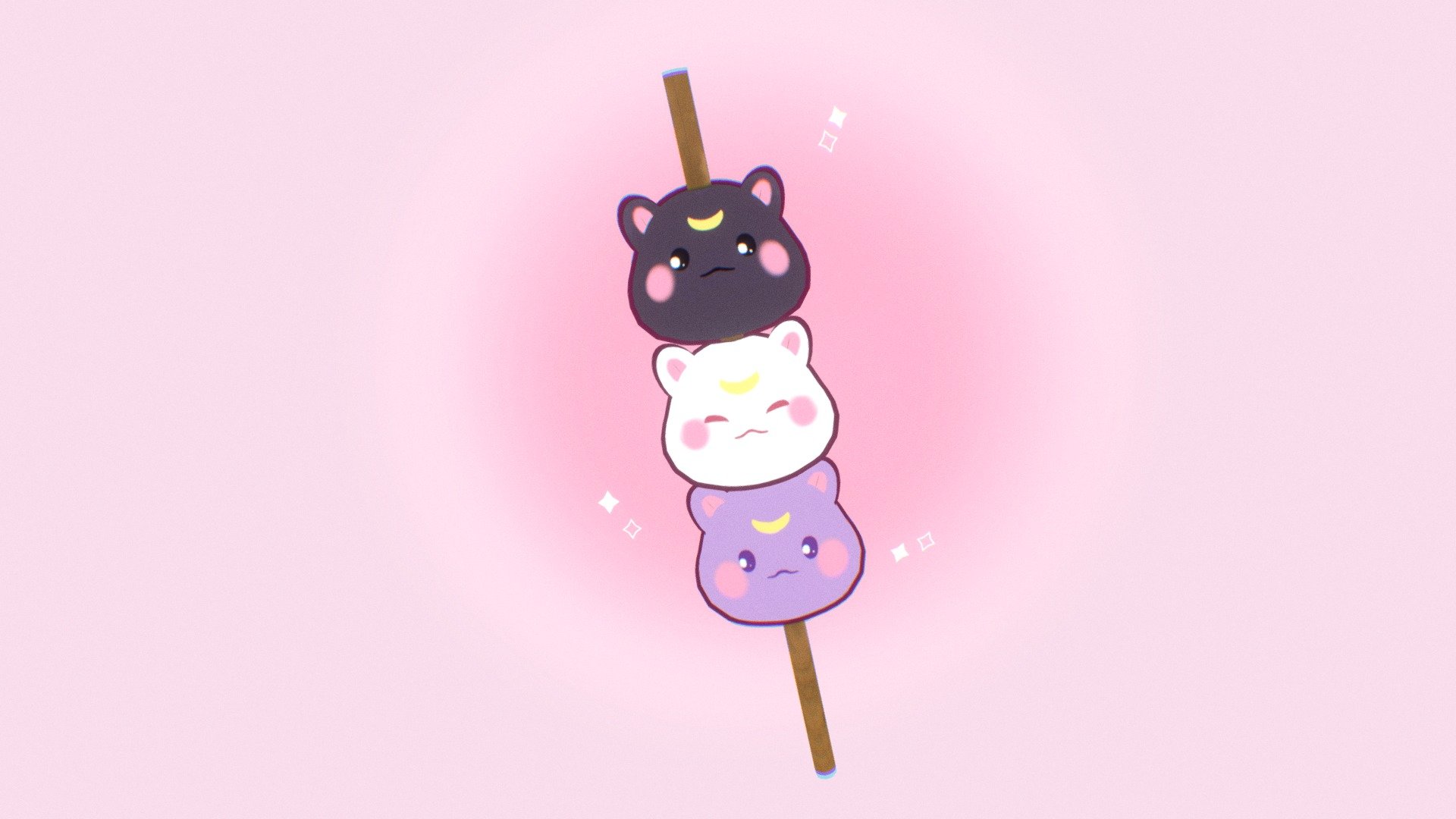 dango cat ʕ•ᴥ•ʔ 3d model