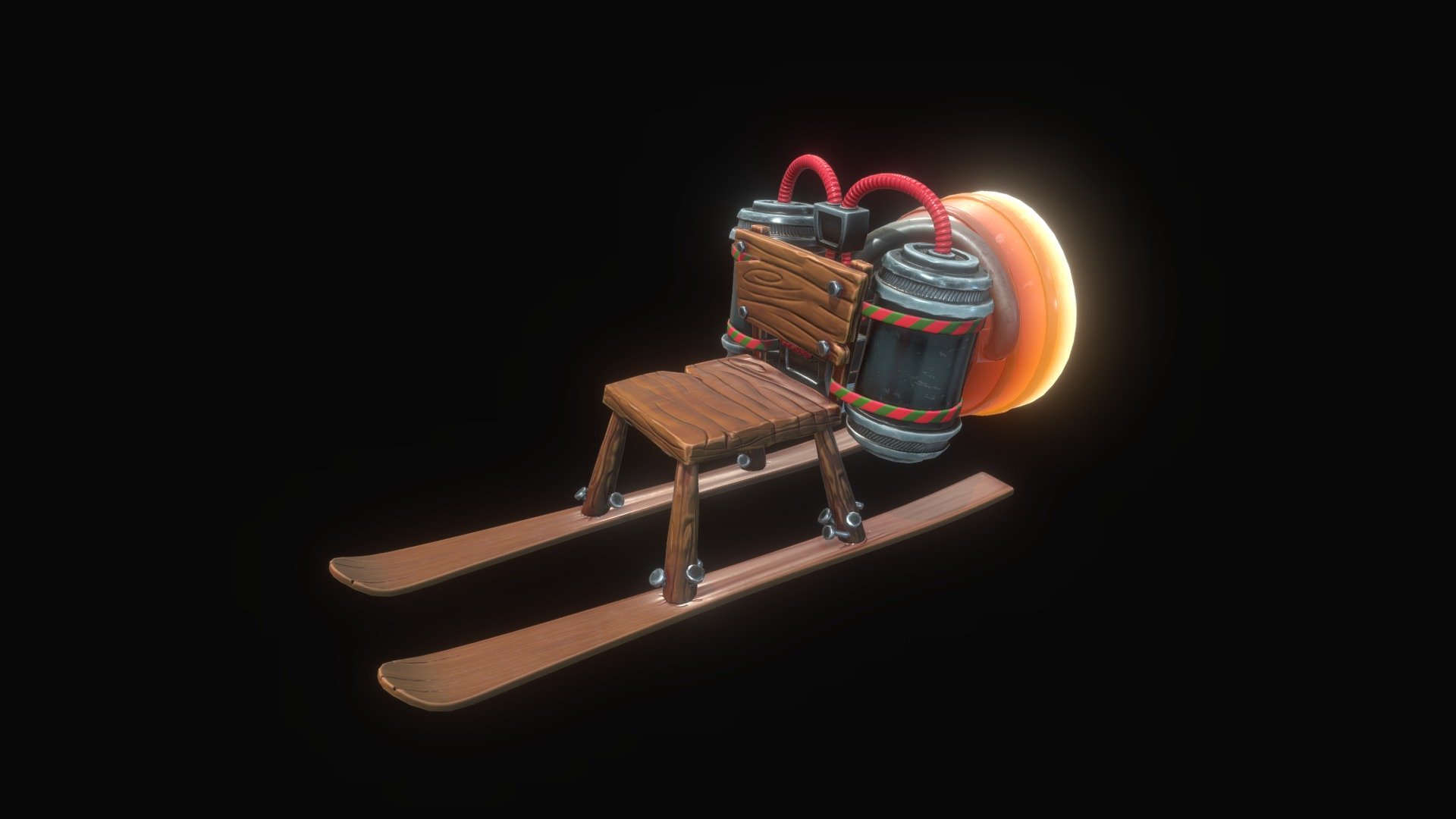 Santas Sleigh (Rocket Edition) 3d model