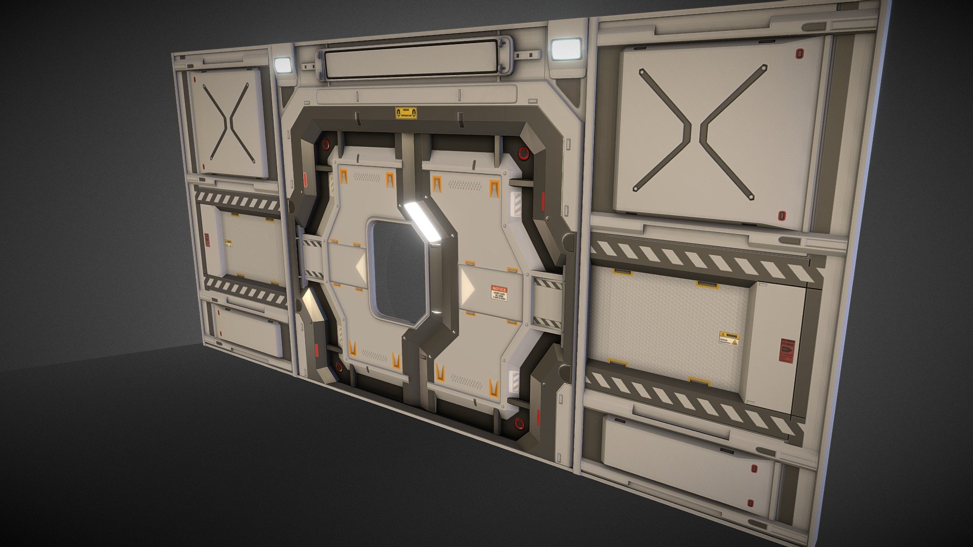 Sci-fi Door 3d model