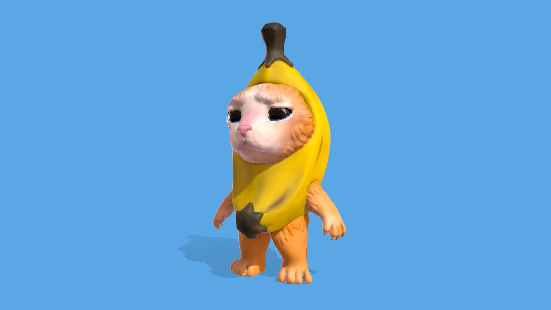 Puss in banana suit 3D model 3d model