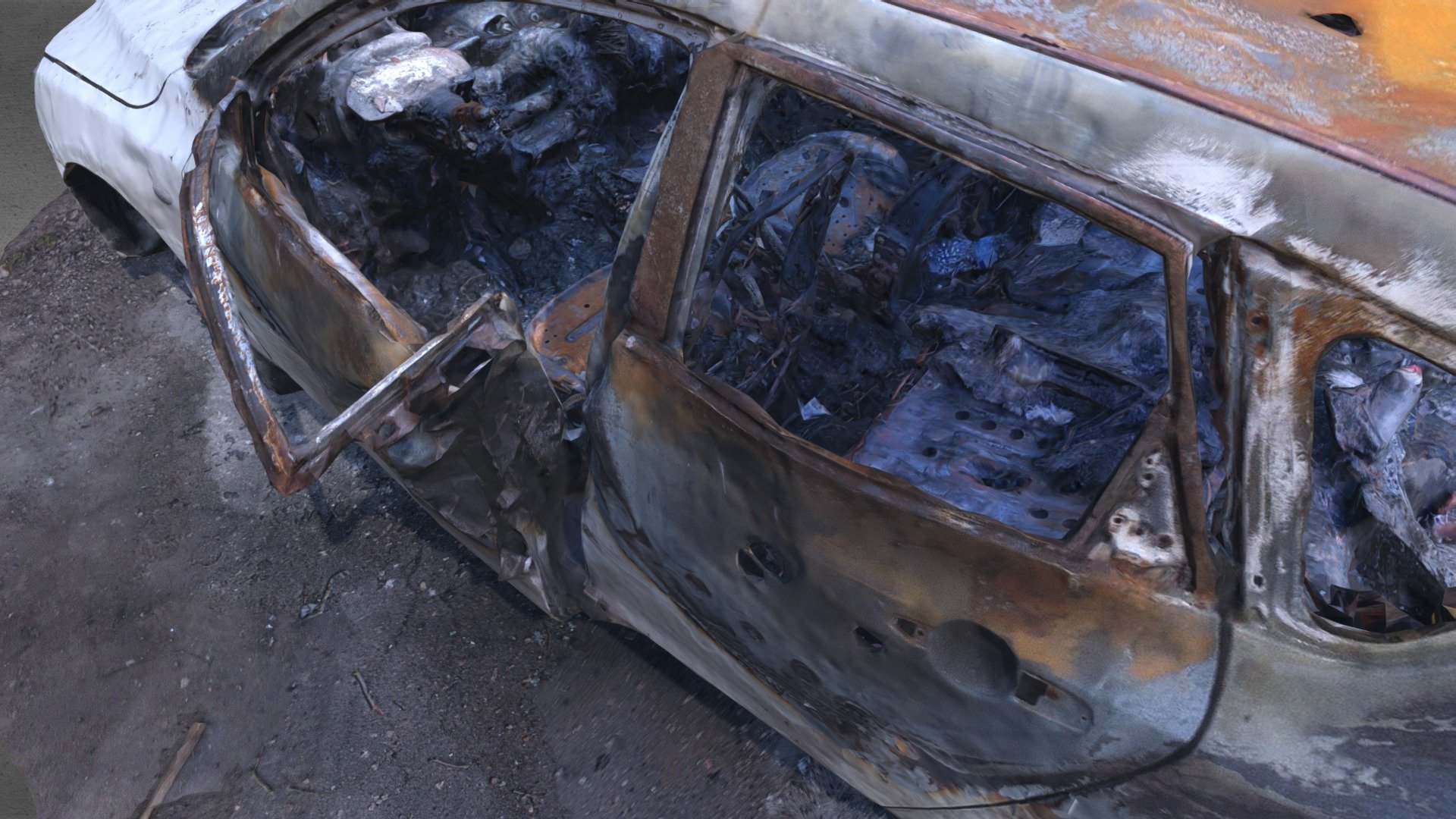 Burned Mazda 3 3d model