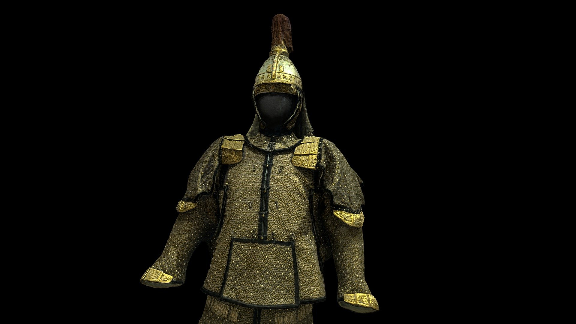 Ceremonial military uniform and helmet  (1780) 3d model