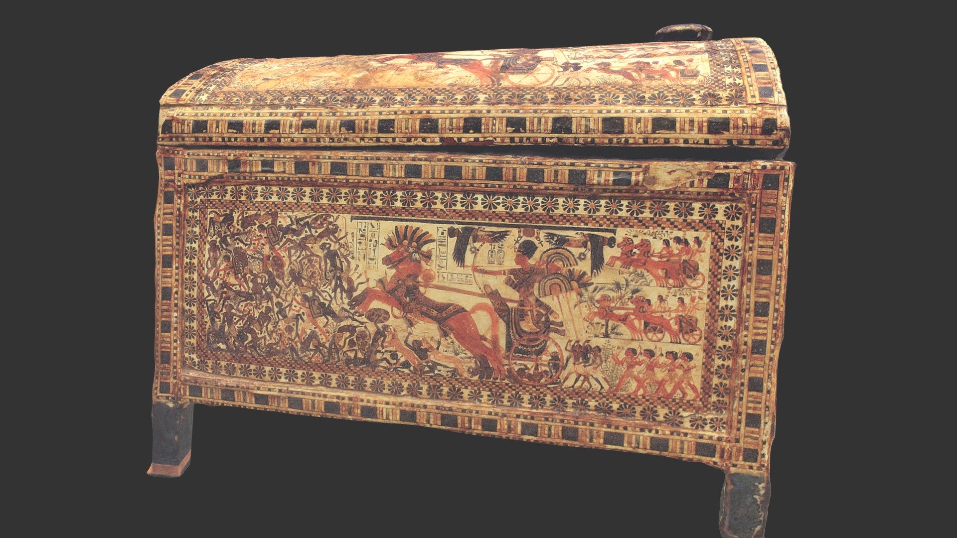 Painted Chest of Tutankhamen 3d model