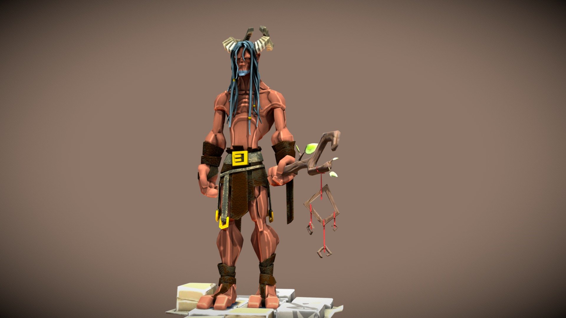 LOW character design 3d model