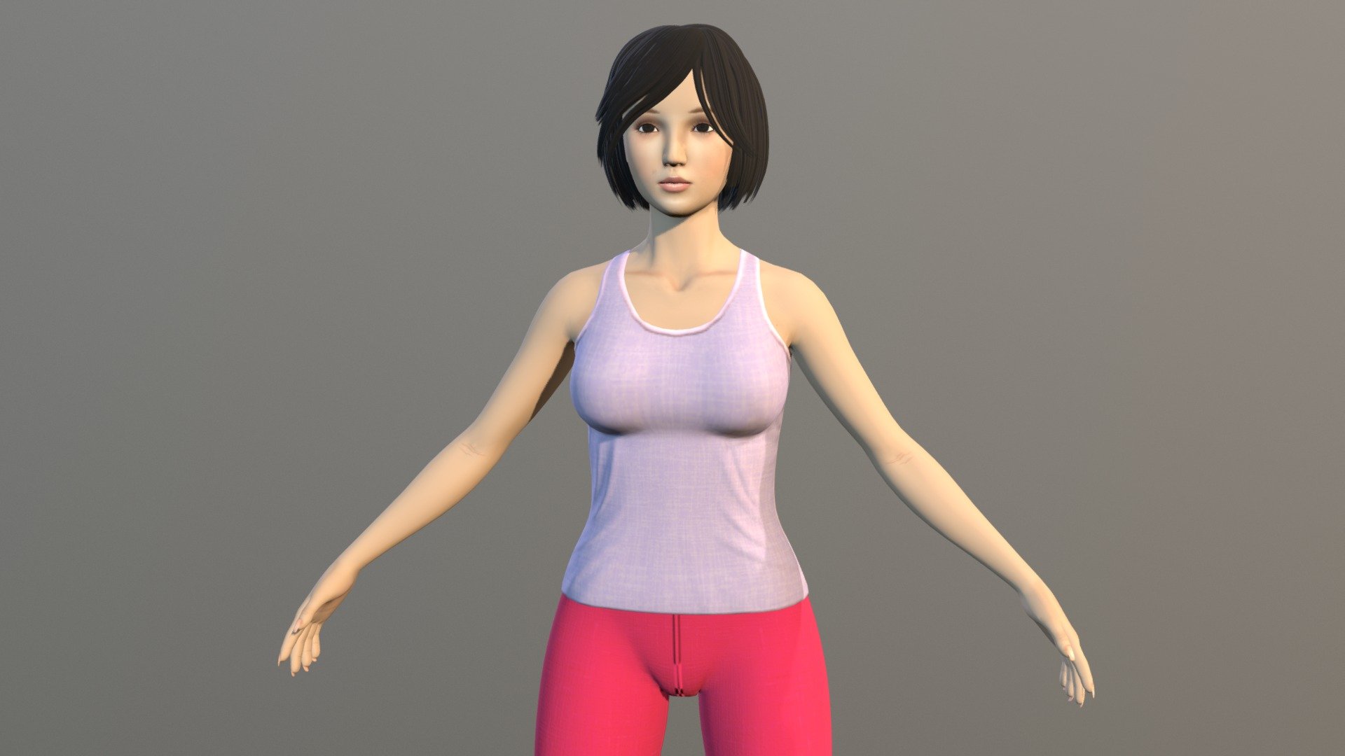 Fitness Trainer_outfit1 3d model