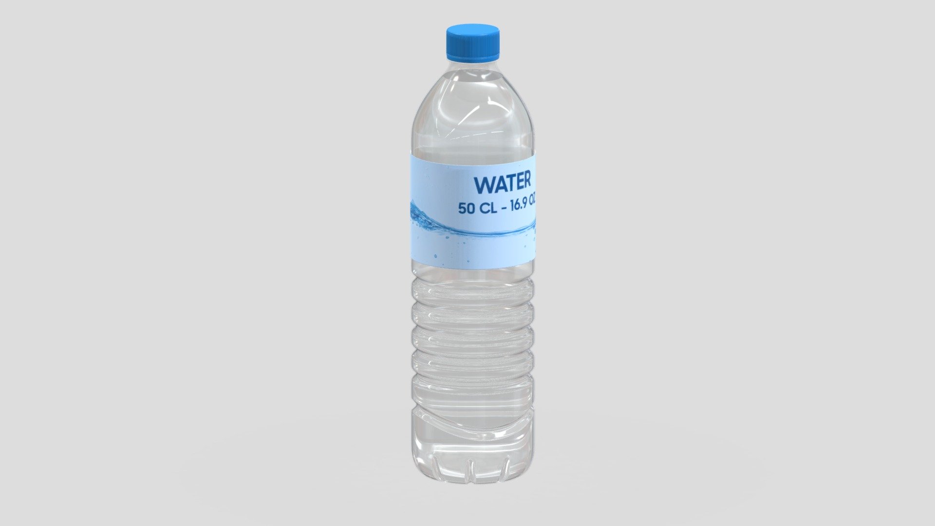 Water Bottle 50 CL 16.9 OZ 3d model