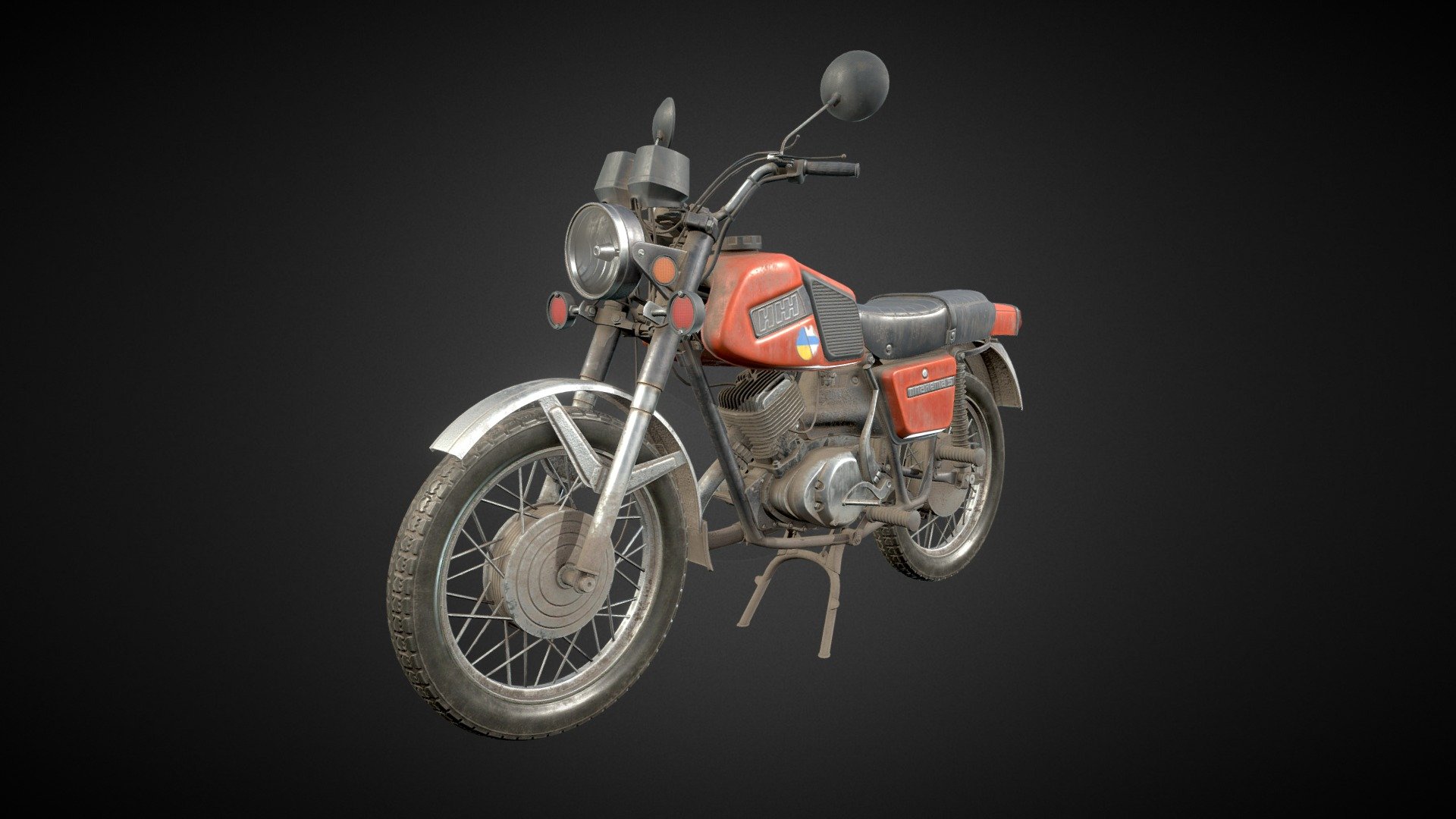 Vintage motorbike 3d model