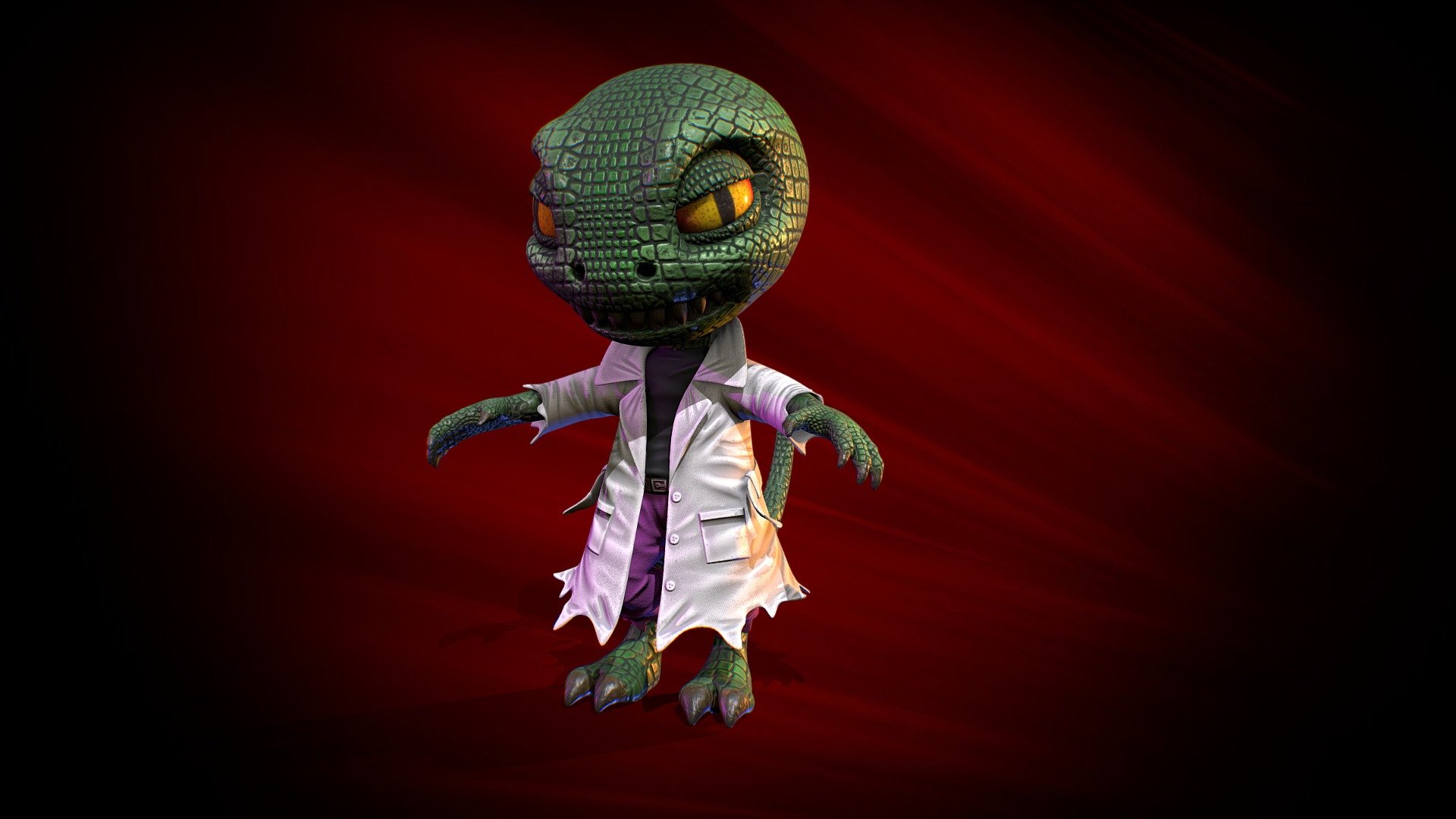 Lizard_toy_Apose 3d model