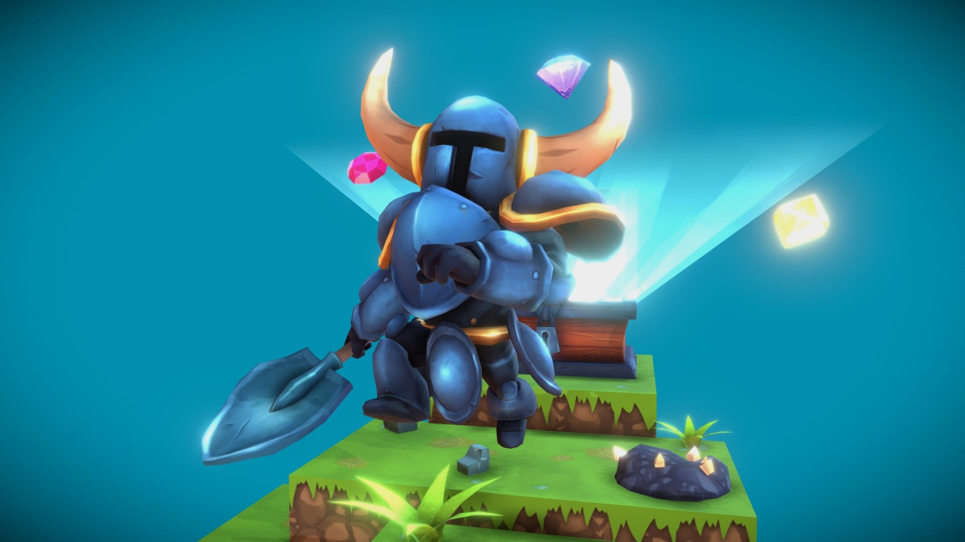 Shovel Knight Fanart 3d model