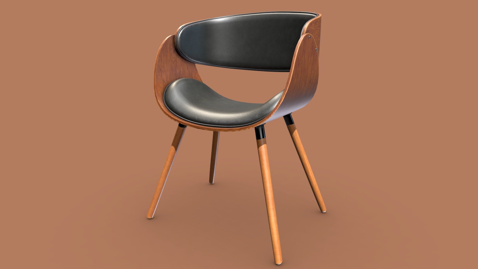 Corvus-Mid-century-Modern-Accent-Chair 3d model