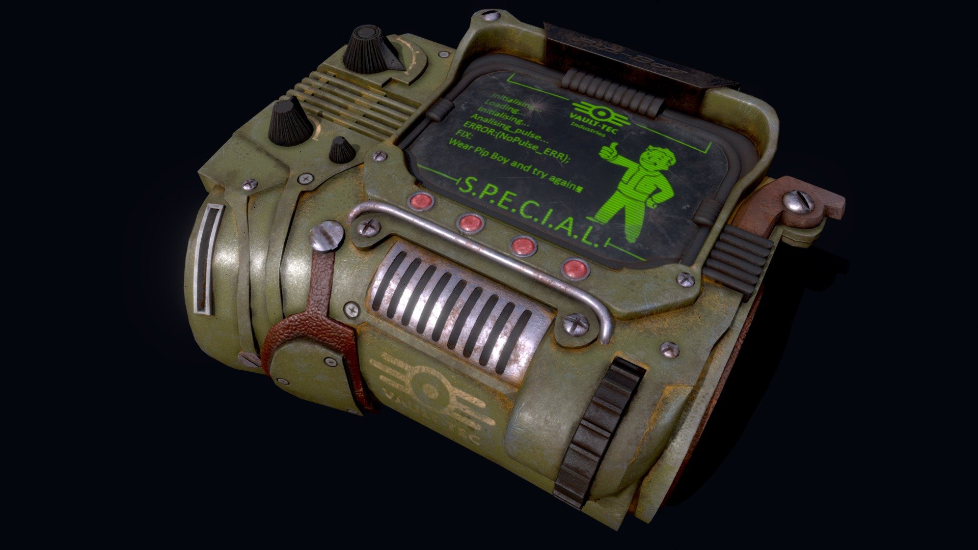 Pip-Boy Fallout 3 Concept 3d model