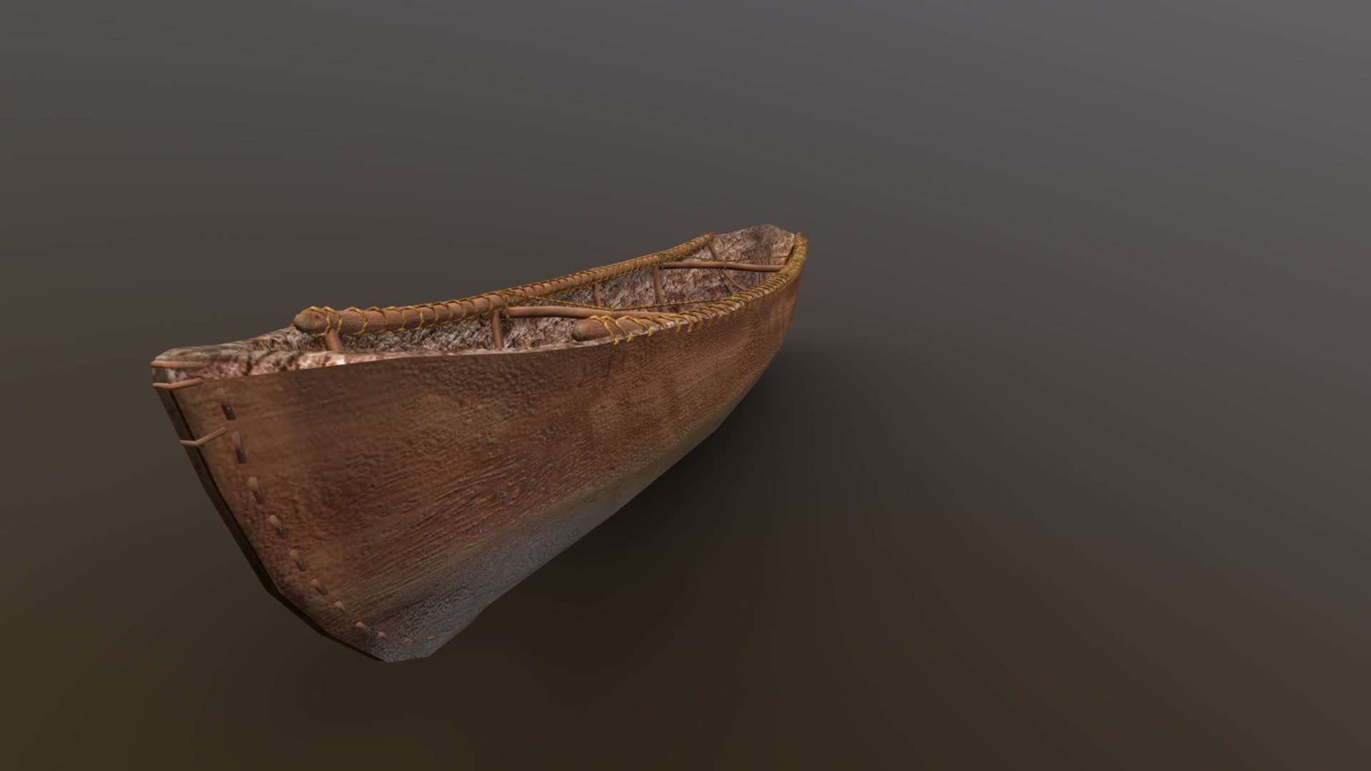 Australian Northern Aboriginal QLD Sewn Canoe 3d model