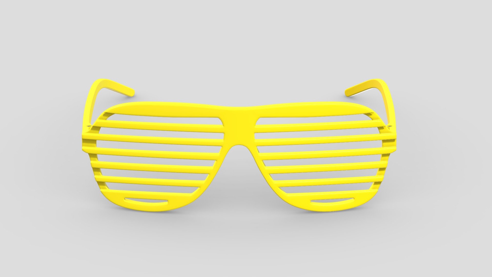 Shutter Glasses Yellow 3d model