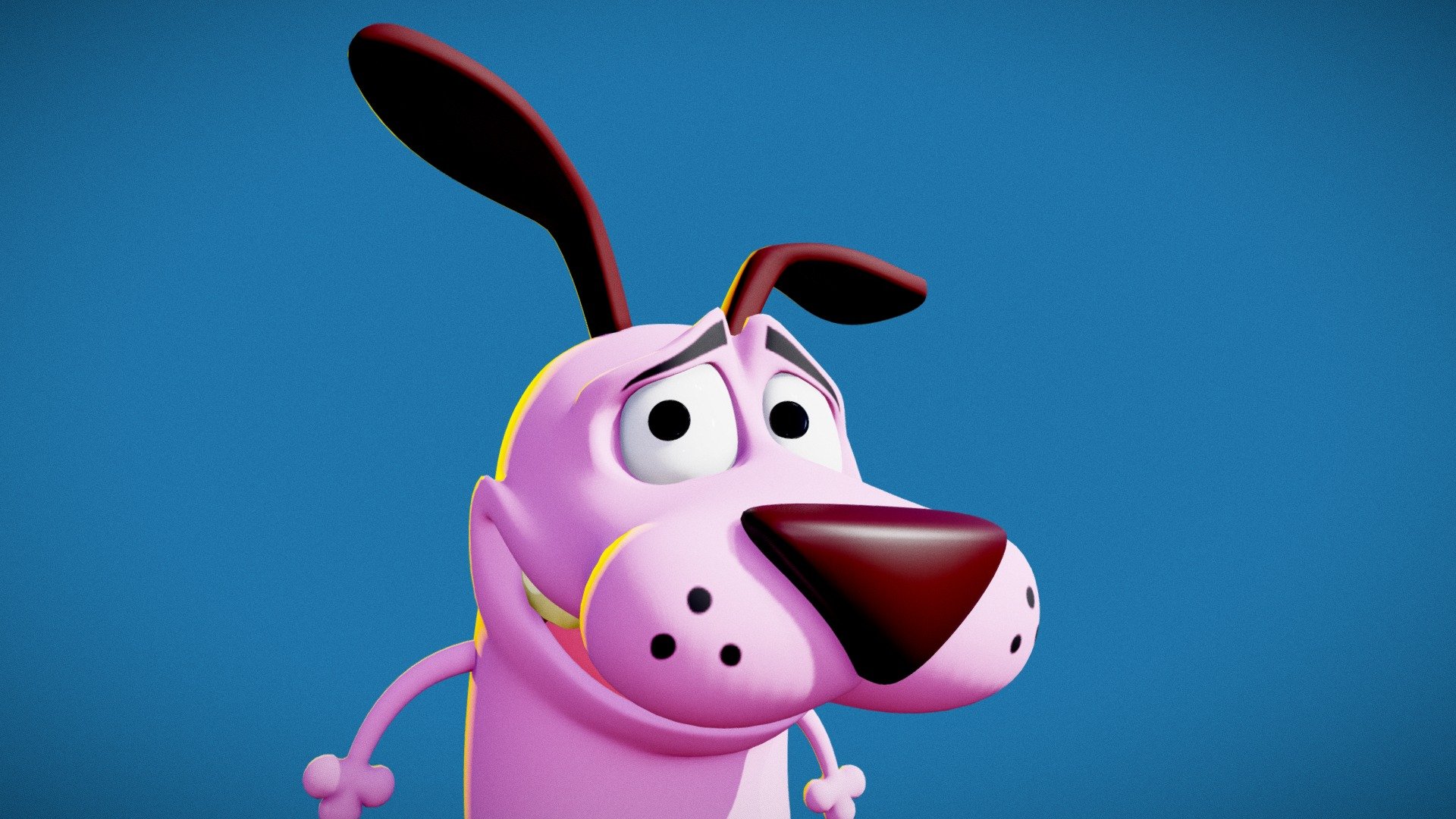 Courage The Cowardly Dog! 3d model