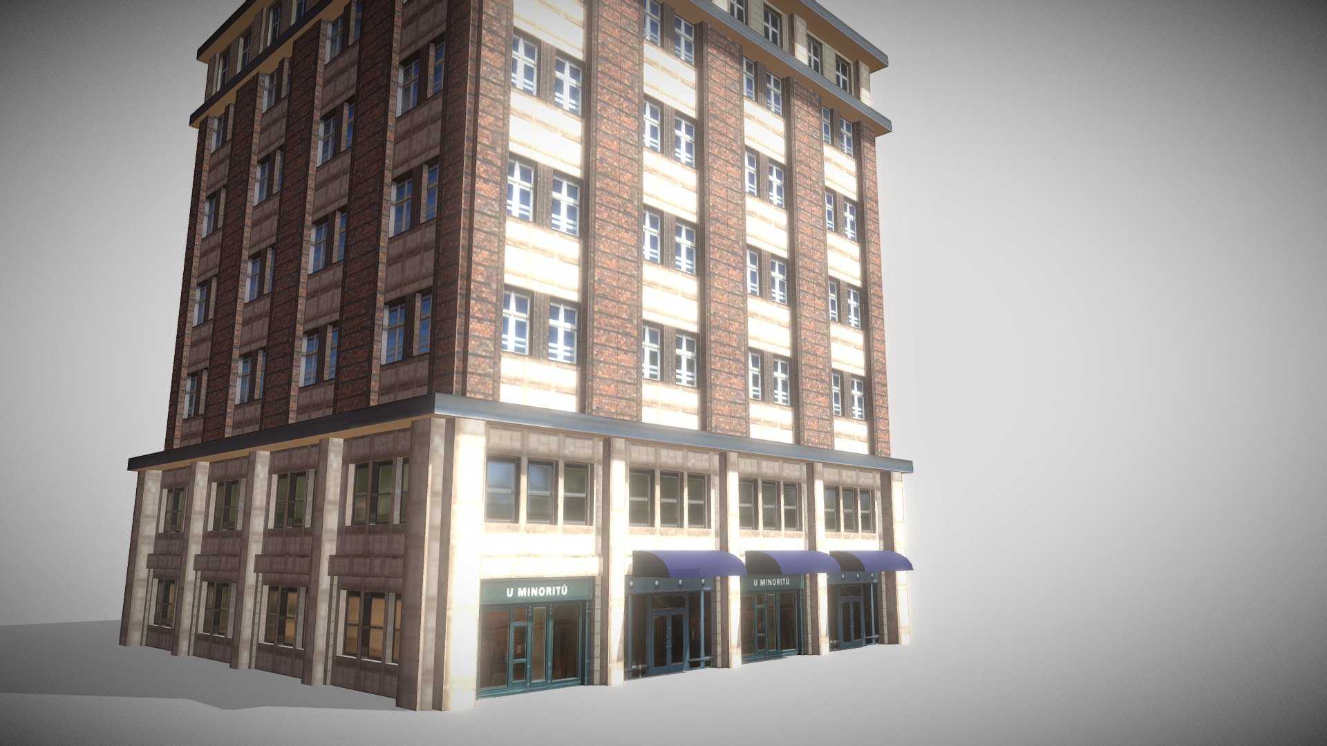 Game Ready City Building 3d model